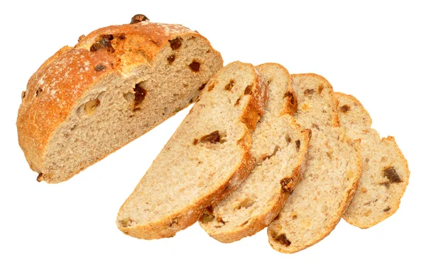 Valnöt och datum Cob bröd — Stockfoto
