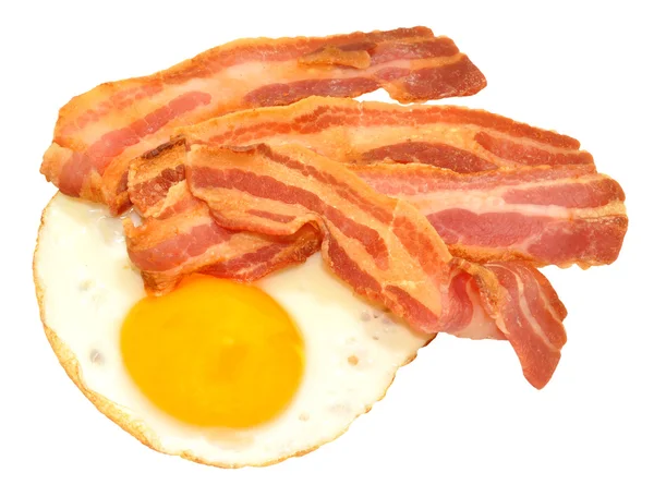 Oeufs frits et rashers au bacon — Photo