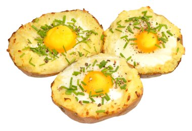 Dolu yumurta fırında patates