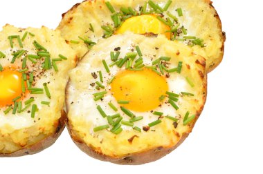 Dolu yumurta fırında patates
