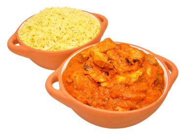 Körili tavuk ve pilav.