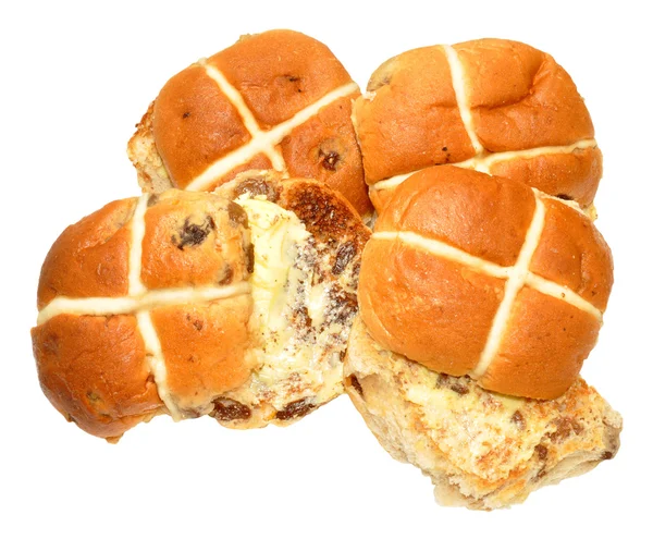 Tosty hot cross buns — Zdjęcie stockowe