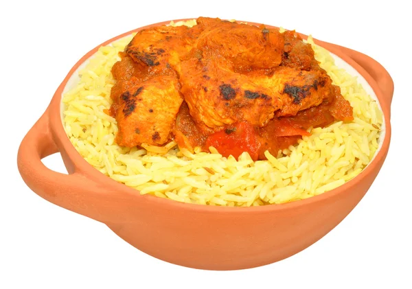 Pollo al curry e riso — Foto Stock