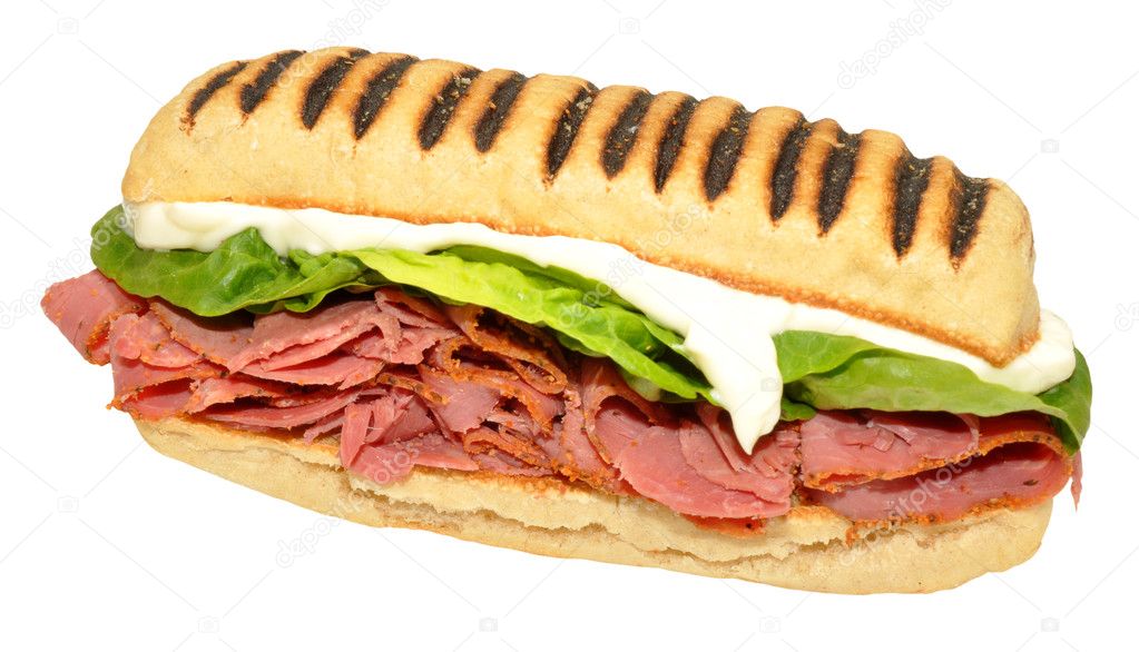 Pastrami Panini Sandwich Stock Photo by ©philkinsey 67746199