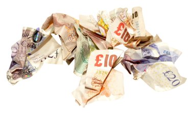 Crumpled Bank Notes clipart