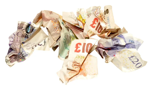 Crumpled Bank Notes — Stock Photo, Image