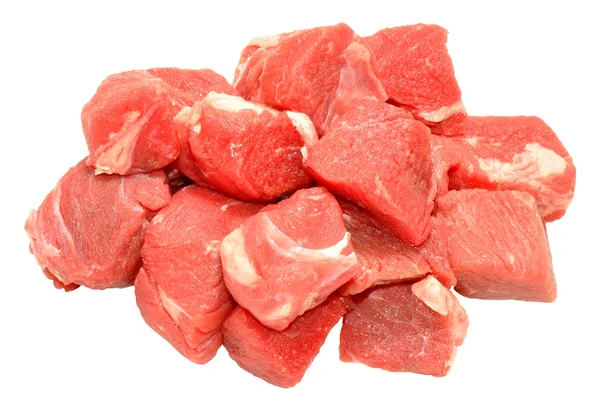 Fresh Raw Diced Beef — Stock Photo, Image