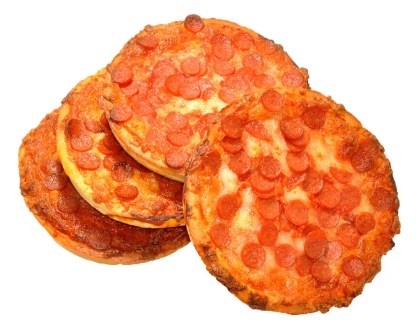 Pizzas pequeñas de pepperoni —  Fotos de Stock