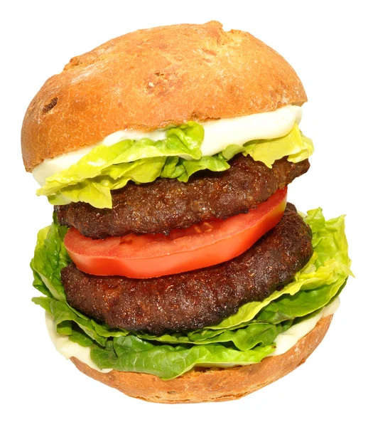 Sandwich doppio hamburger di manzo — Foto Stock