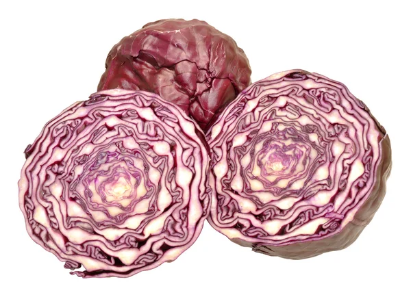 Rotkohl halbiert — Stockfoto