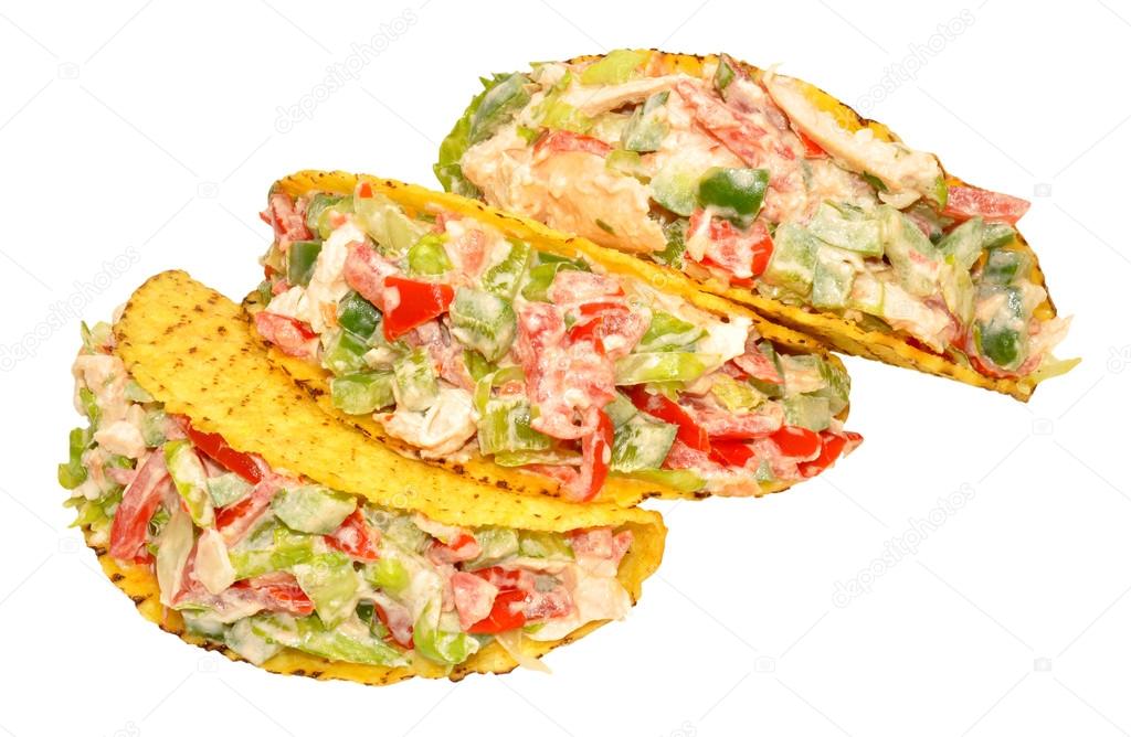 Chicken And Salad Filled Tacos