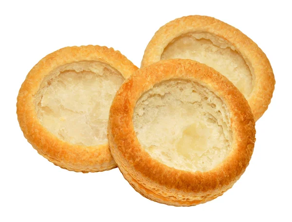 Empty Puff Pastry Vol Au Vent Cases — 图库照片