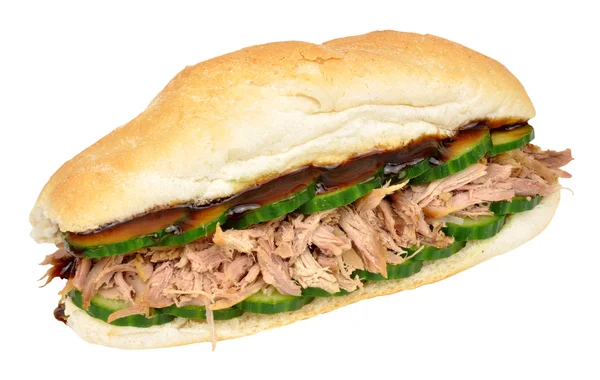Skartované kachní maso sendvič — Stock fotografie