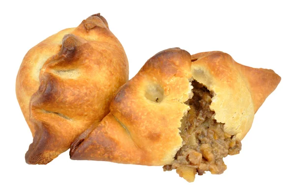 Et ve patates Pasties dolu — Stok fotoğraf