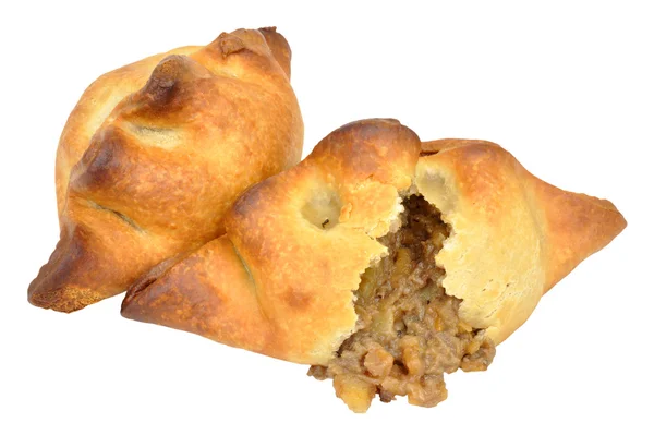 Carne e batata encheu Pasties — Fotografia de Stock