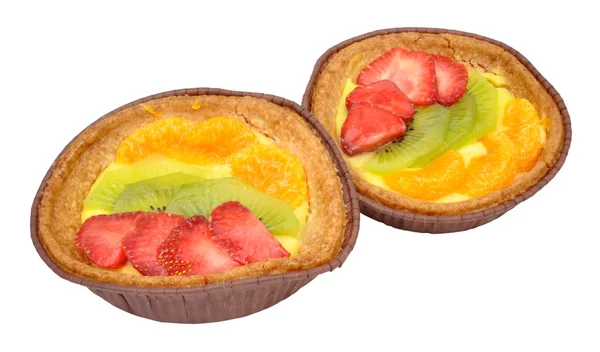 Fruit Custard Tarts — Stock Photo, Image