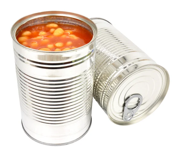 Two Tins Of Baked Beans — Stock fotografie