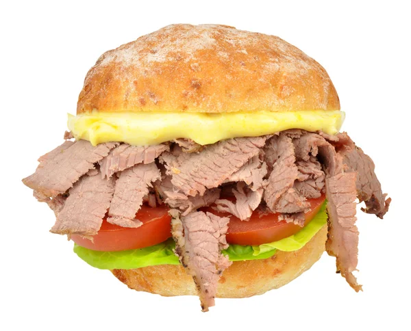 Rundvlees en salade Sandwich Roll — Stockfoto