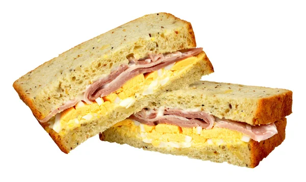 Sandwiches de jamón y huevo — Foto de Stock