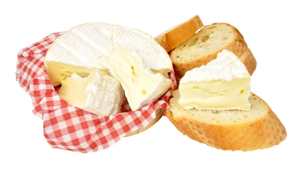 Fromage camembert et pain croûté — Photo