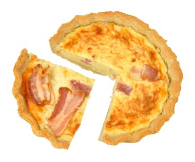 Jambon ve peynir tuzlu Tart