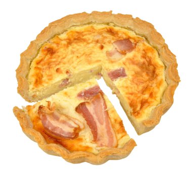 Jambon ve peynir tuzlu Tart