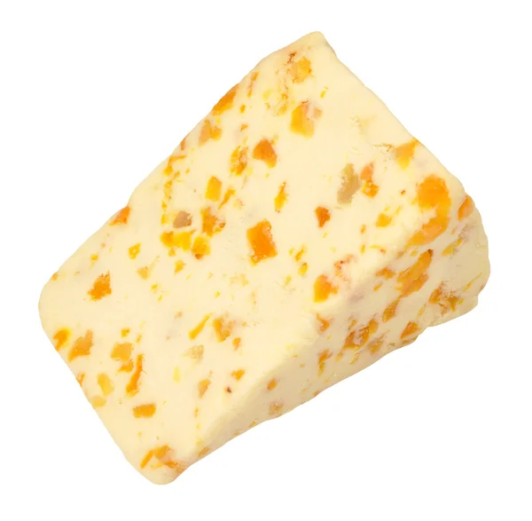 Aprikos smaksatt vit Stilton ost — Stockfoto