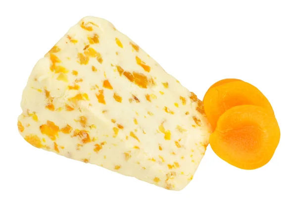 Apricot Flavoured White Stilton Cheese — Stock Photo, Image