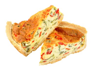 Kızartma biber ve peynir Quiche