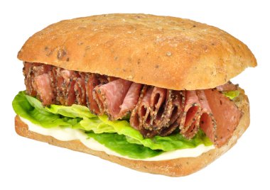 Biberli salam sandviç