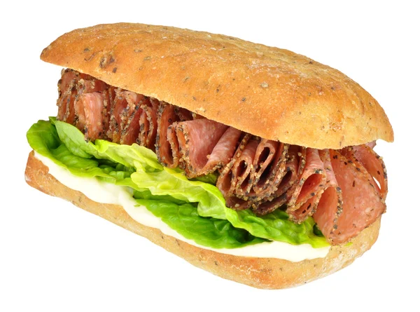 Drsnokřídlec salám Sandwich — Stock fotografie