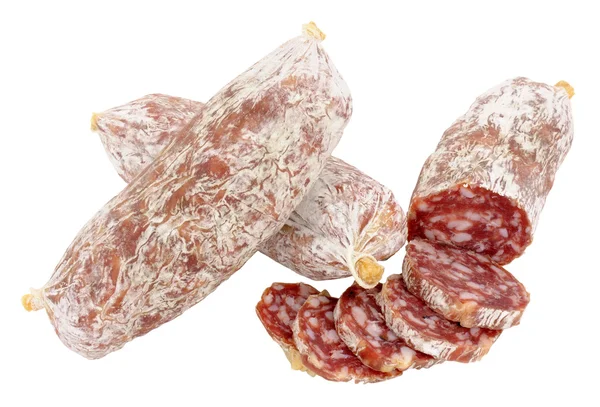 Salsicce di salame italiane stagionate a secco — Foto Stock