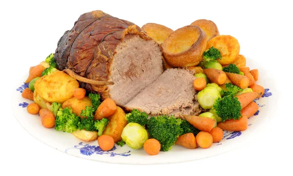 Roastbeef und Gemüse — Stockfoto