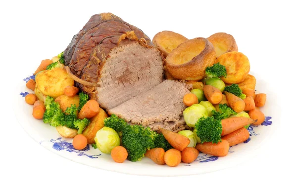 Roast Beef And Vegetables — Stock Photo, Image