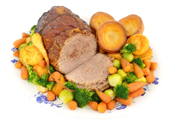 Roast Beef And Vegetables — Stock Photo, Image