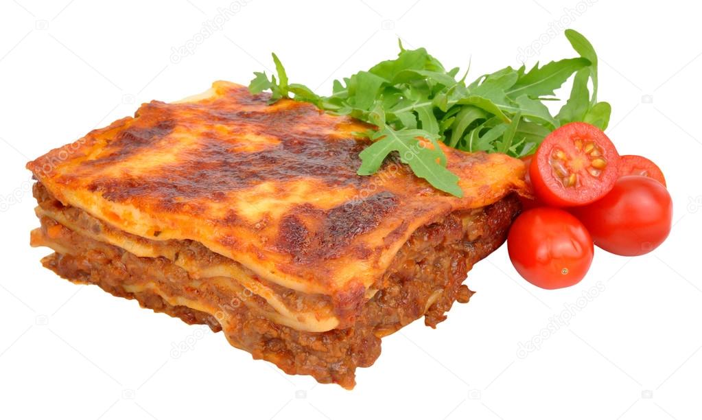 Beef Lasagne With Lettuce And Tomatoes