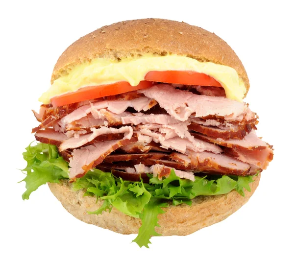 Smoked Ham And Salad Sandwich — Stock Photo, Image