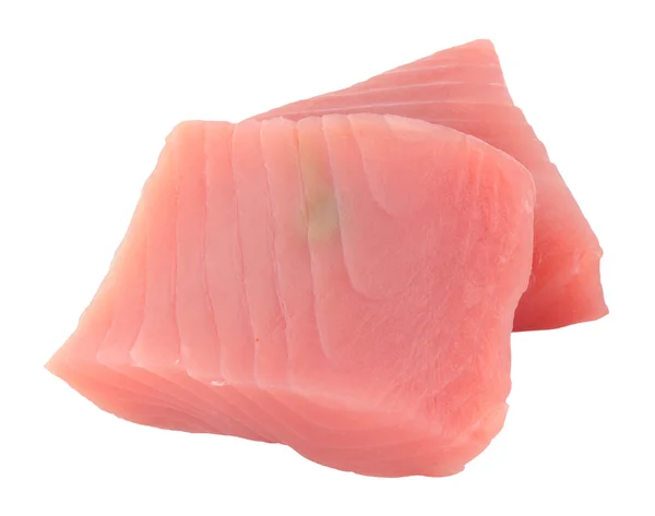 Rå gul tonfisk biffar — Stockfoto