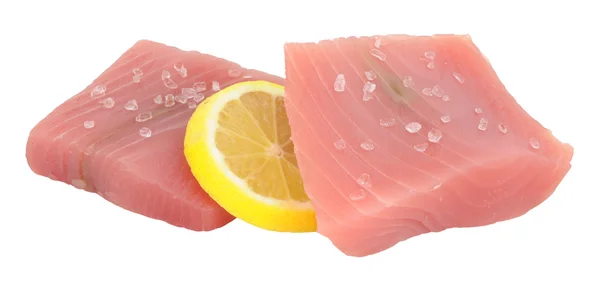 Steki z surowego tuńczyka Fin żółty — Zdjęcie stockowe