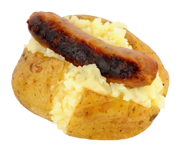 Baked Potato And Sausage — Stock Photo, Image