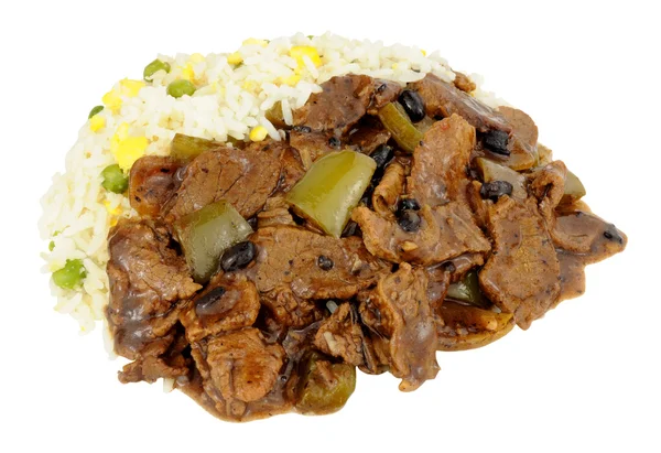 Chinese Beef In Black Bean Sauce — Stock Photo, Image