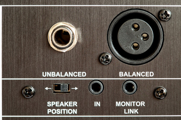 audio connection control panel.