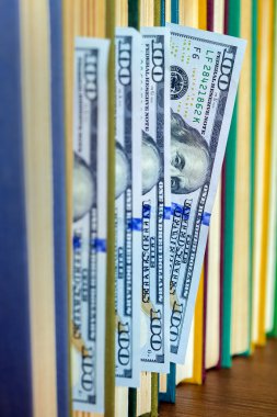 yüz dolar sayfalar arasında yalan.