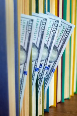 yüz dolar sayfalar arasında yalan.