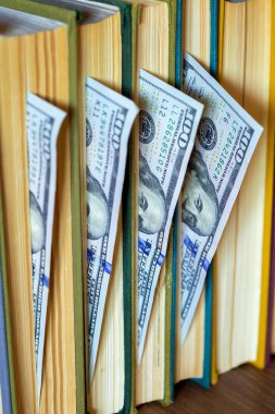yüz dolar sayfalar arasında yalan.