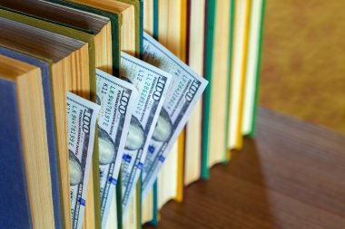 yüz dolar sayfalar arasında yalan.
