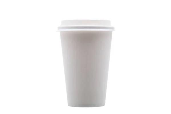 Takeaway Cardboard Disposable Coffee Cup Side View Eco Friendly Object — Stock Photo, Image