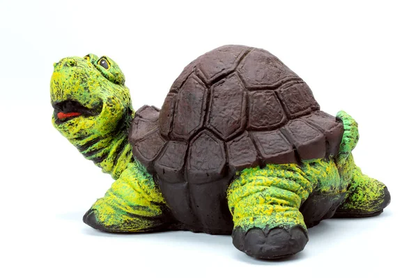 Drôle Tortue Artificielle Figurine Béton Jardin Pour Décoration Conception Arrière — Photo