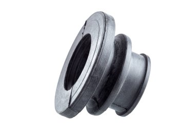 İç CV eklem botları toz ve nemden korunmak için esnek siyah lastik kaplama yedek parça beyaz arka planda izole edilmiş dingil botlar.