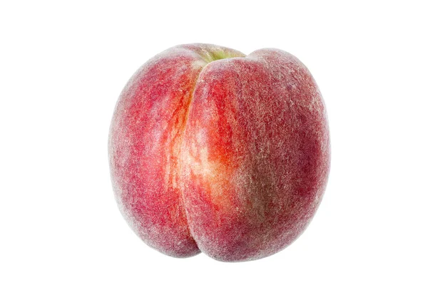Mogen Sammet Persika Frukt Skal Färska Hela Noctarin Jordbruksfrukt Isolerad — Stockfoto